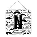 Micasa Letter N Moustache Initial Wall and Door Hanging Prints MI760416